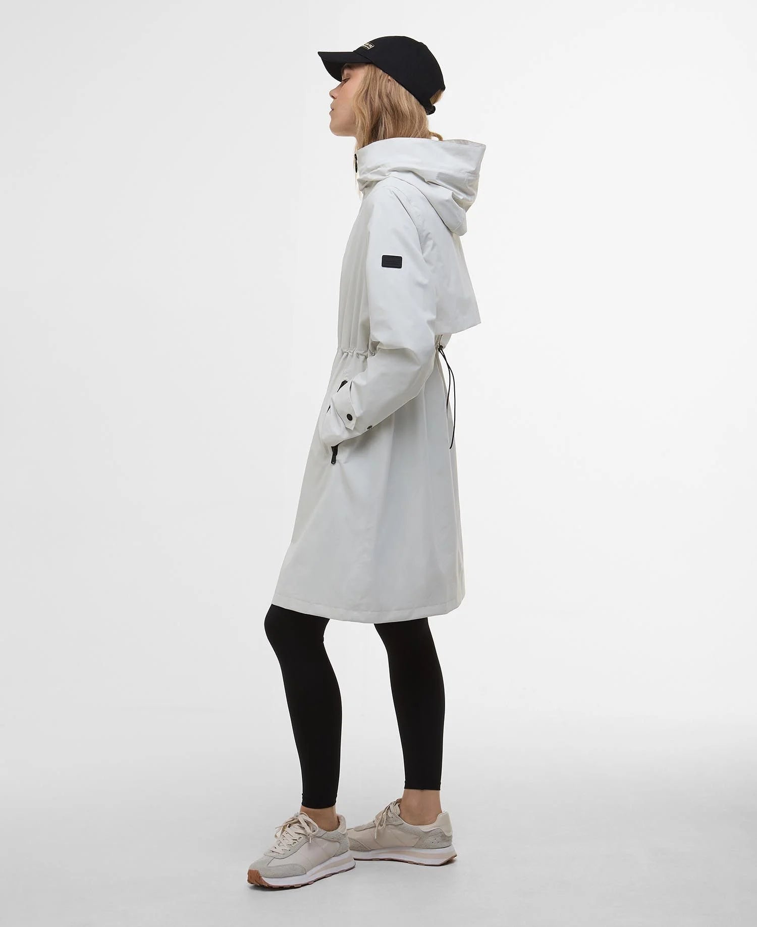 Barbour International Longline Kyra Waterproof Jacket - Silver Birch