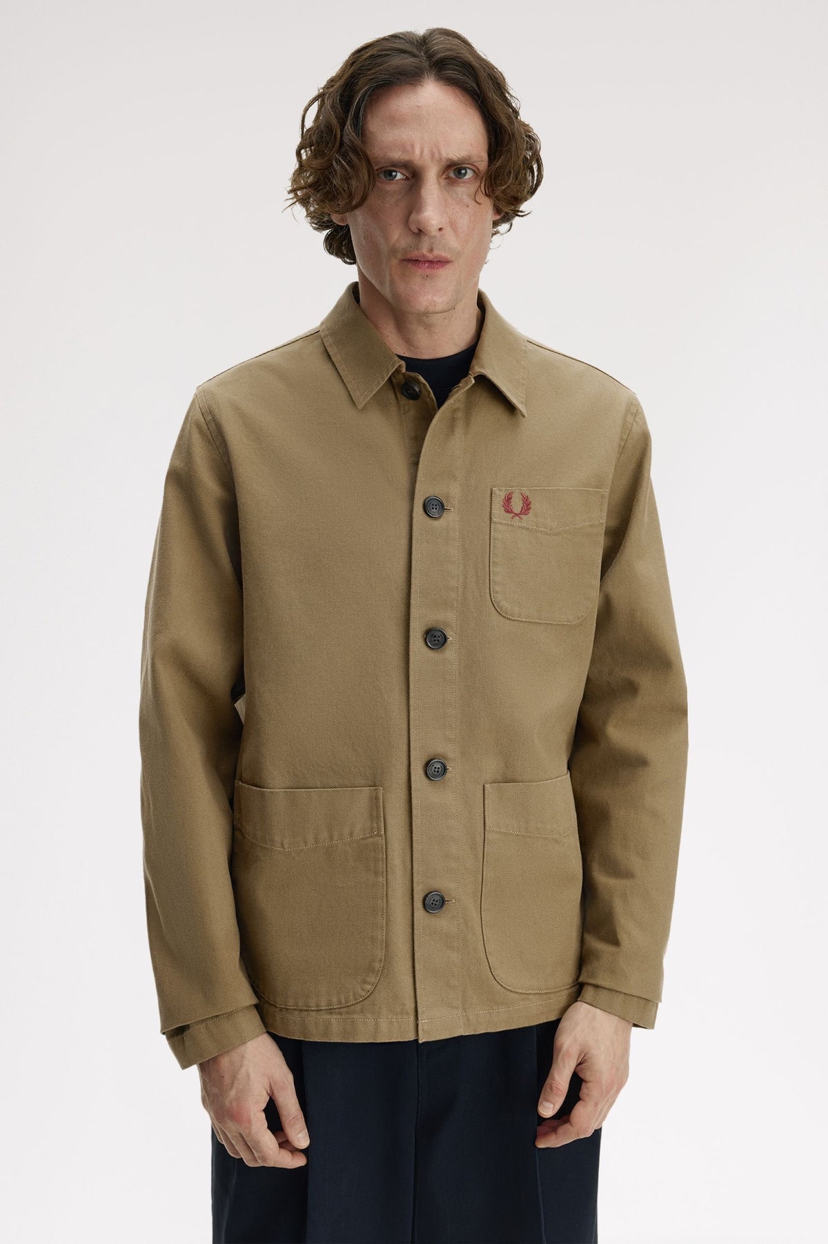 Fred Perry Canvas Overshirt - Bronze