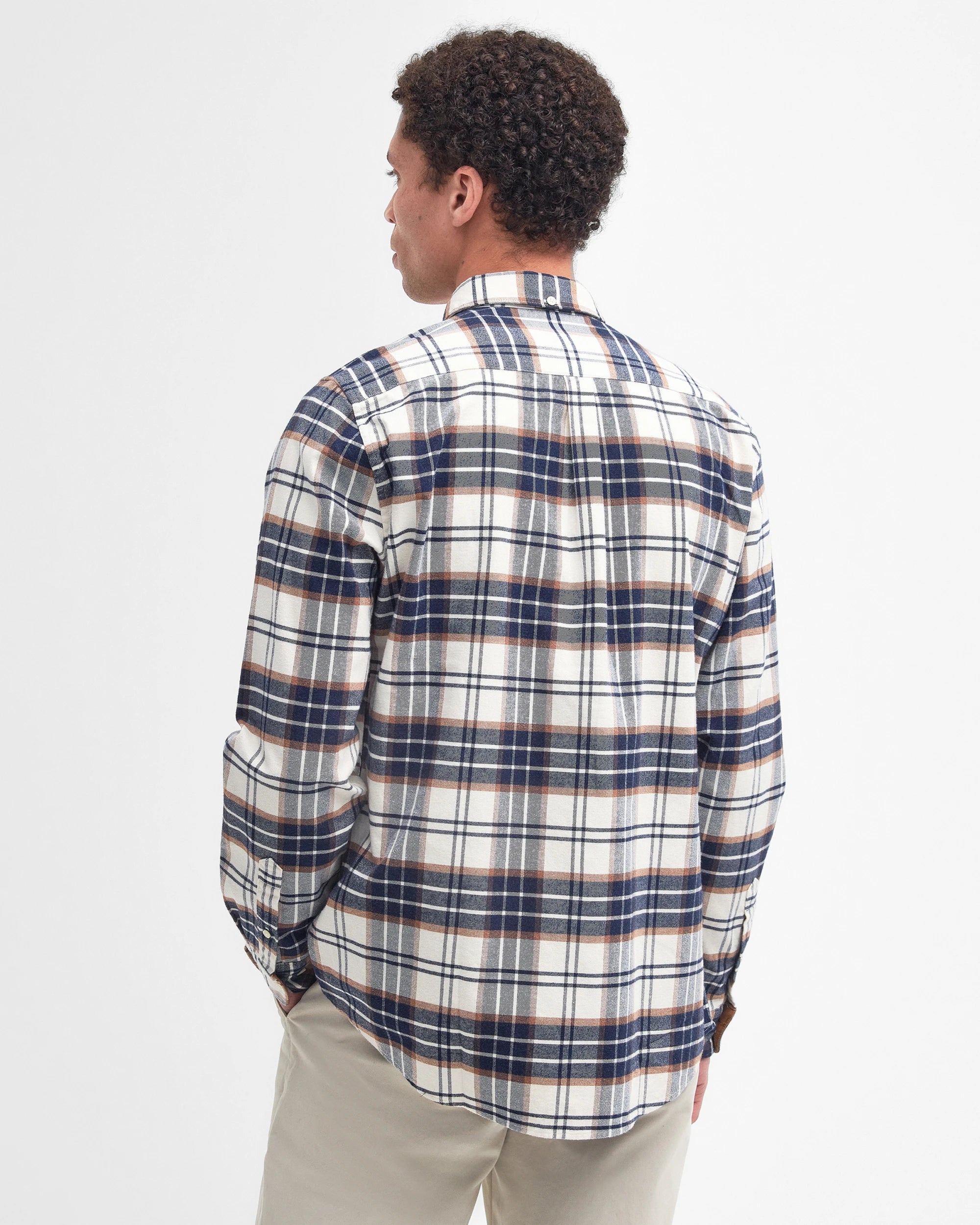 Barbour Portdown Tailored Checked Shirt - Ecru