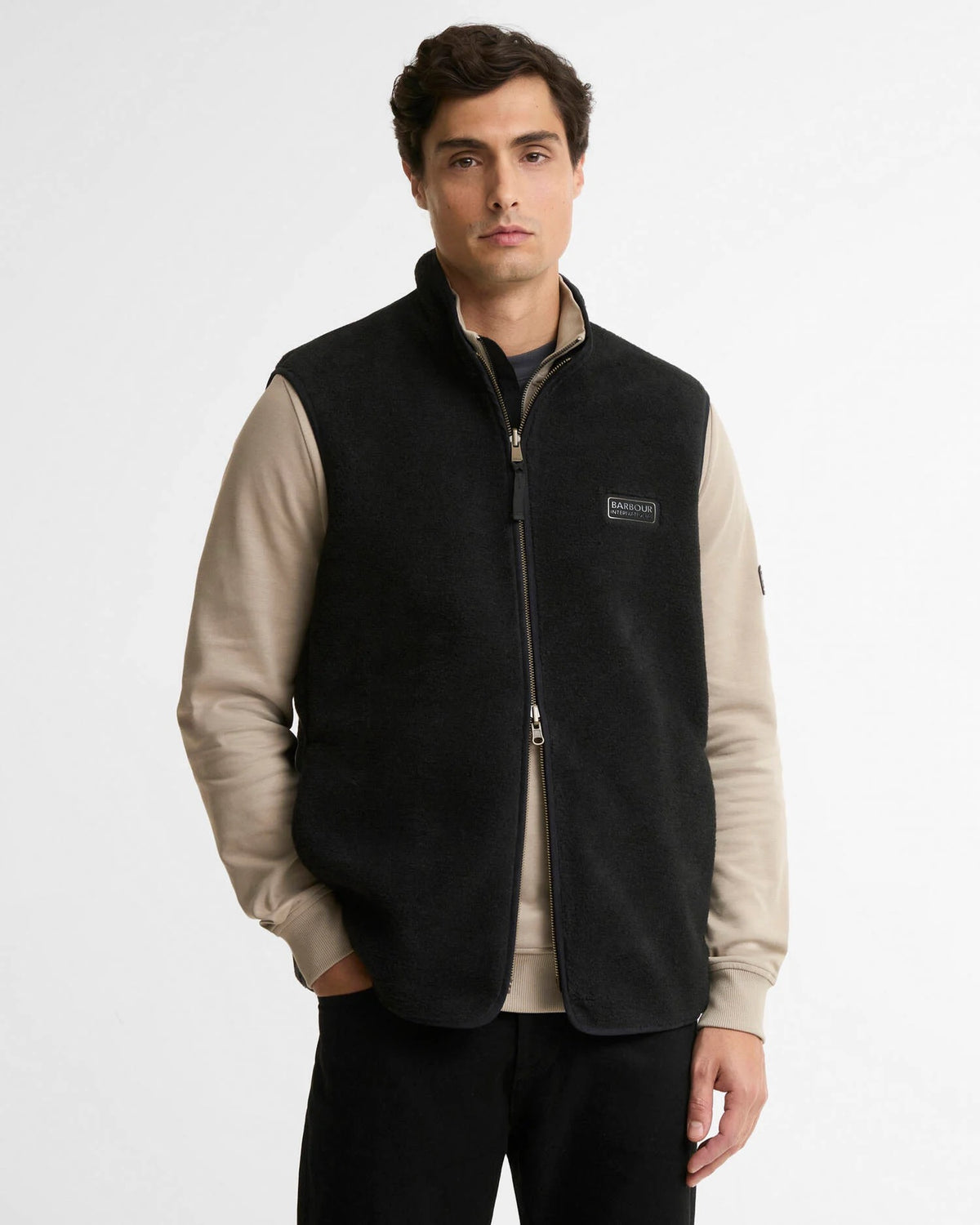 Barbour International Reversable Fleece Gilet - Black