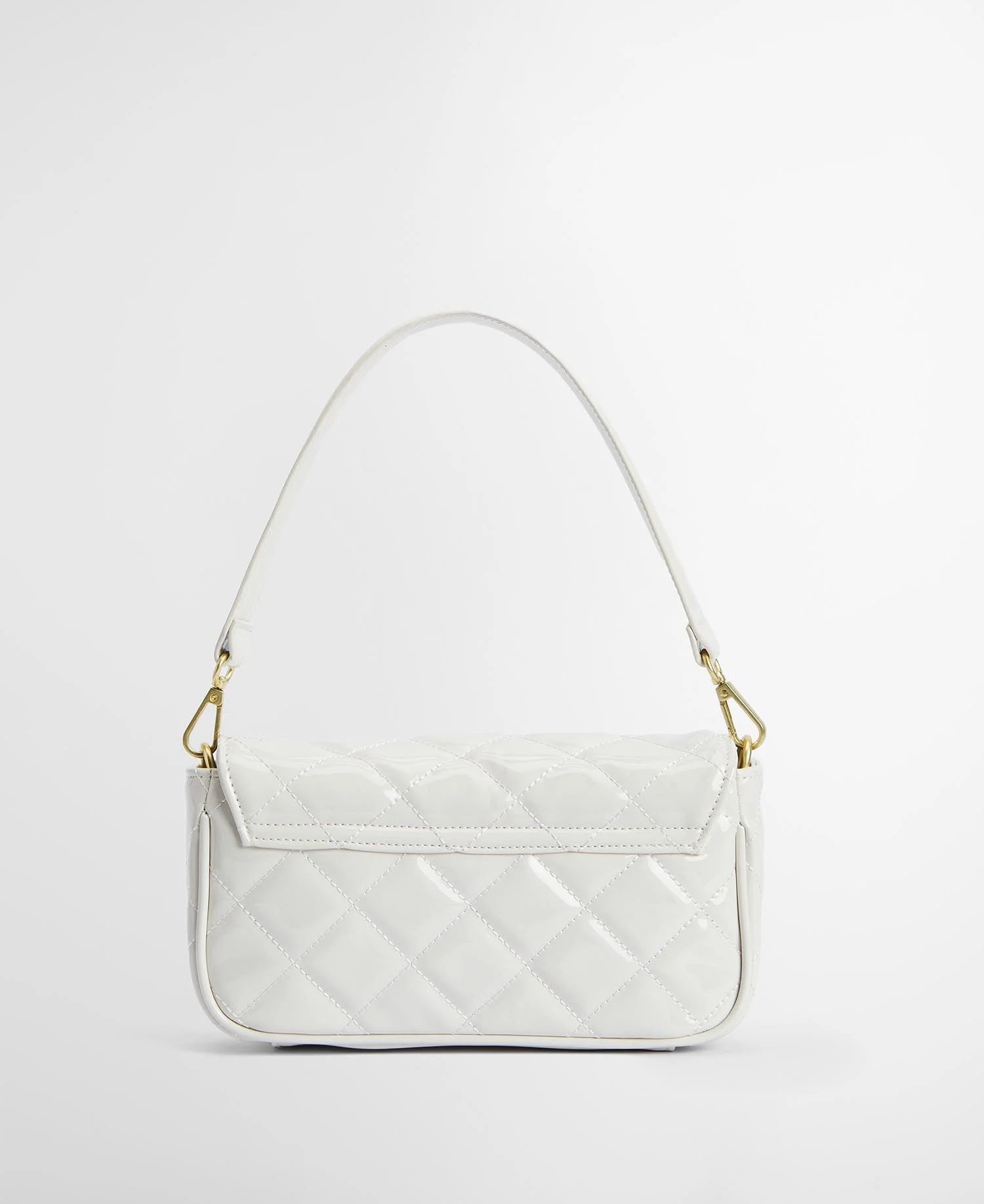 Barbour International Quilted Mini Soho Crossbody Bag - Gloss Silver Birch