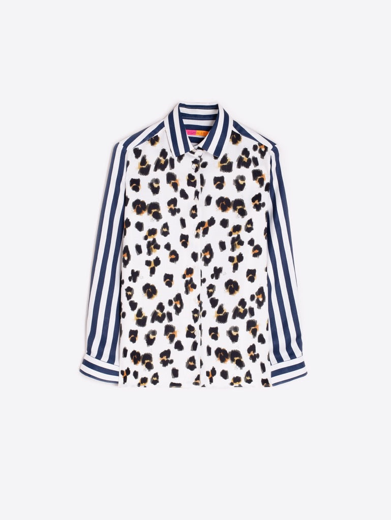 Vilagallo Tea Flores Blouse - Leopard