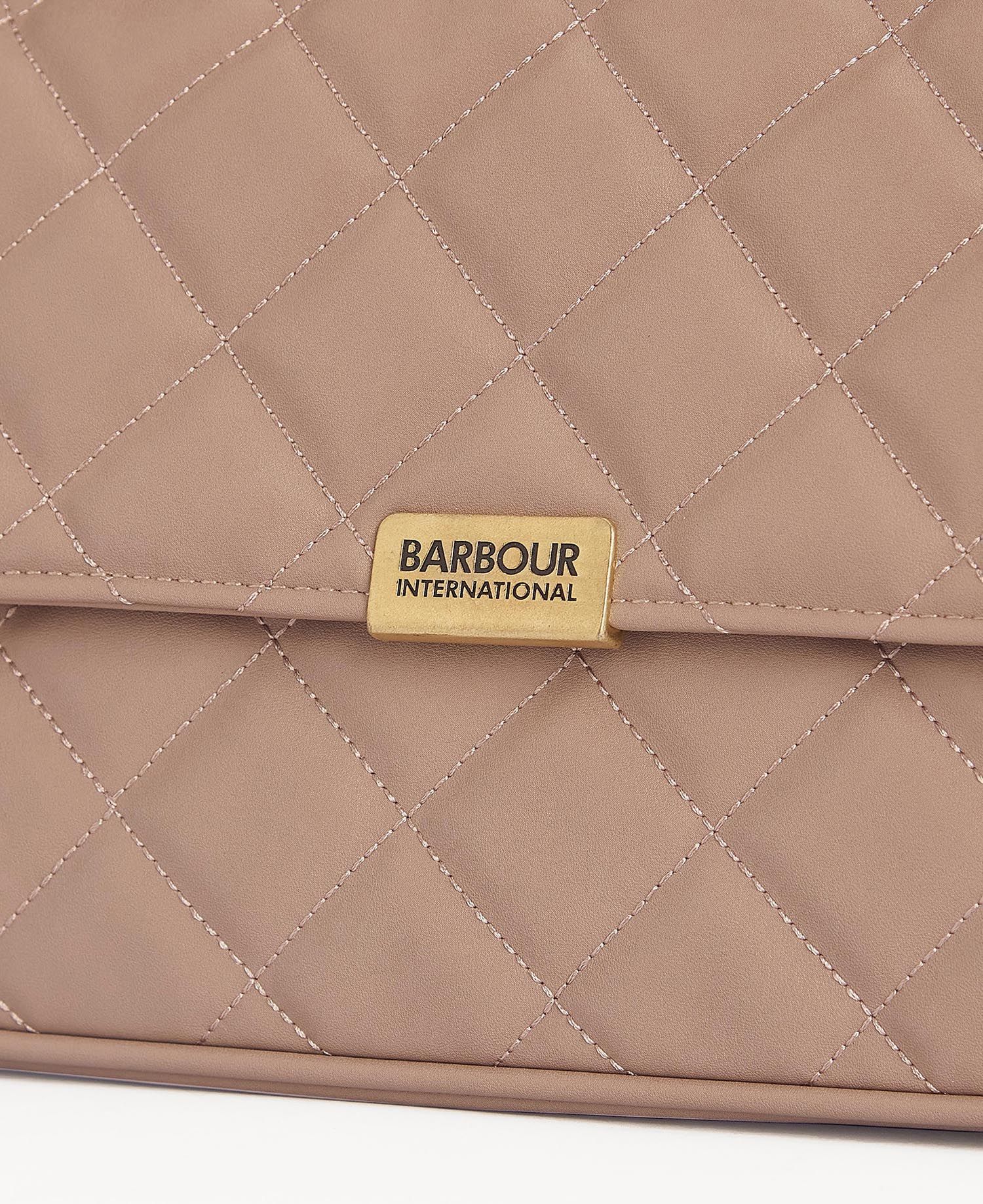 Barbour International Quilted Soho Crossbody Bag - Camel