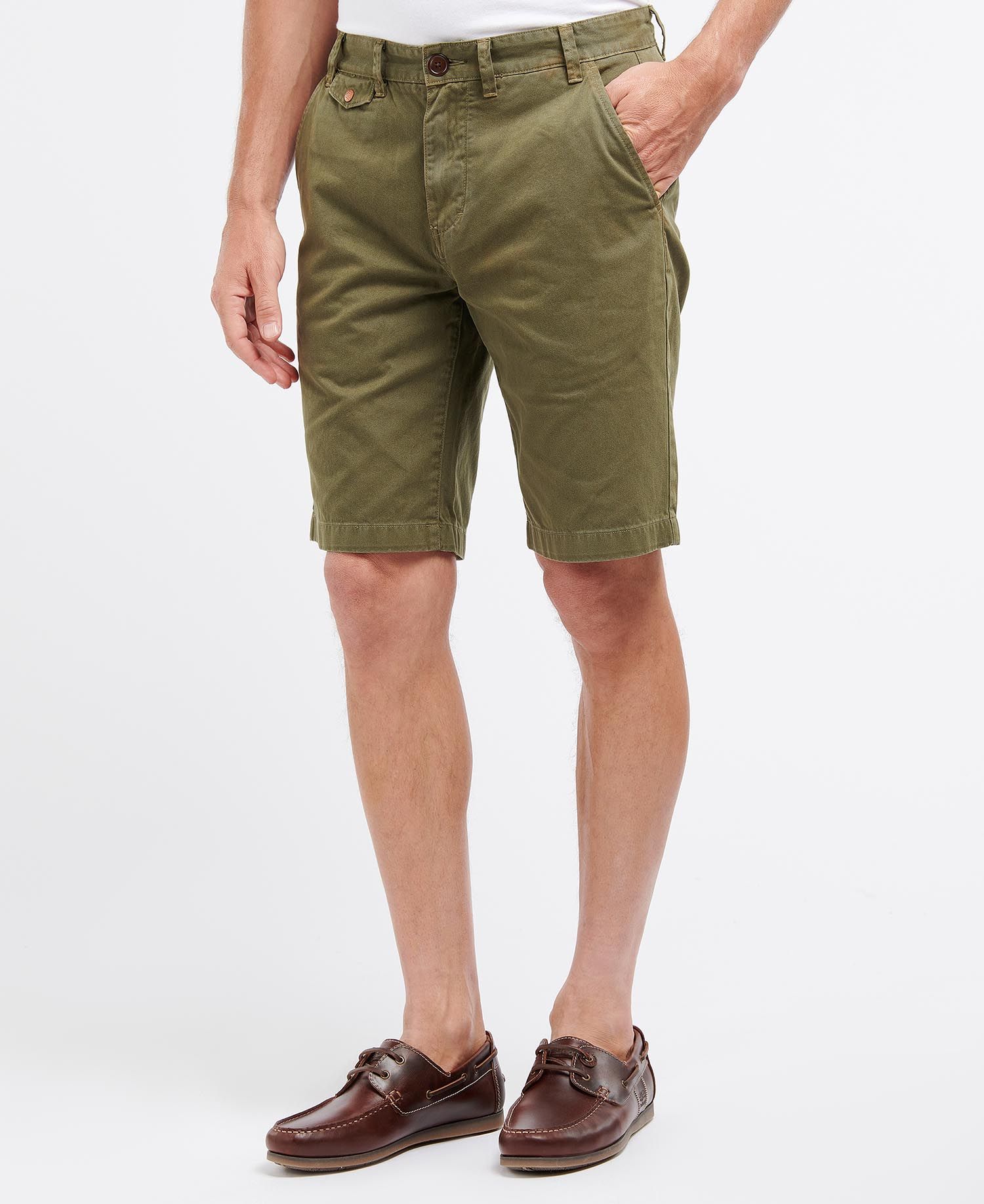 Barbour Neuston Twill Shorts - Ivy Green