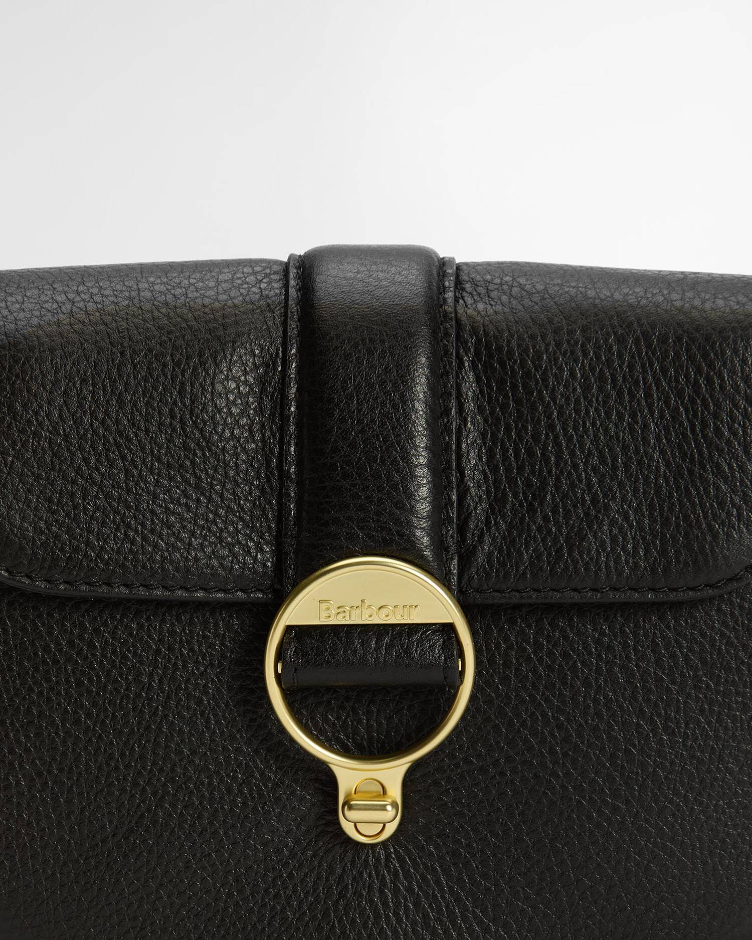 Barbour Mini Rosa Leather Crossbody Bag - Black