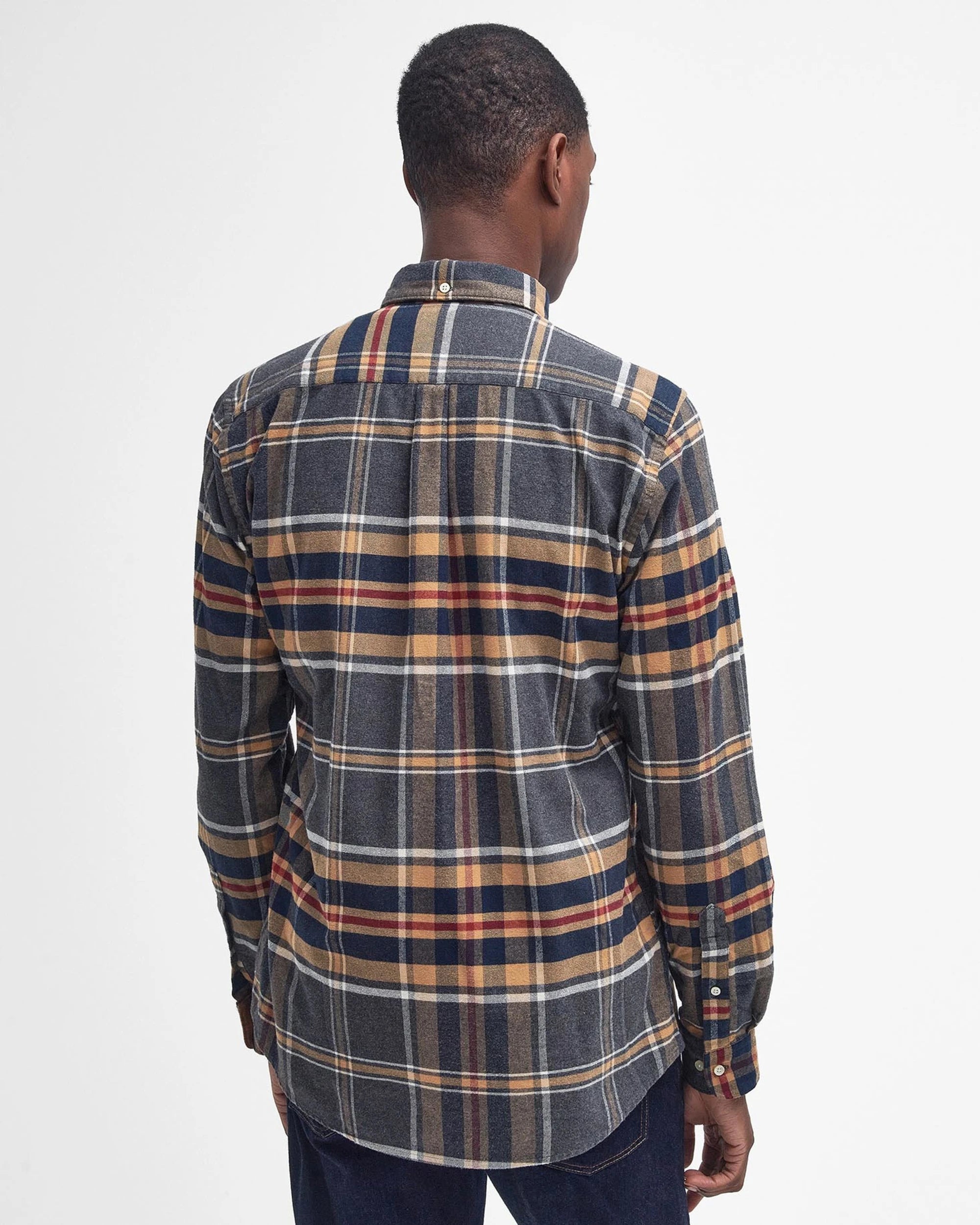 Barbour Ronan Tailored Checked Shirt - Grey Marl