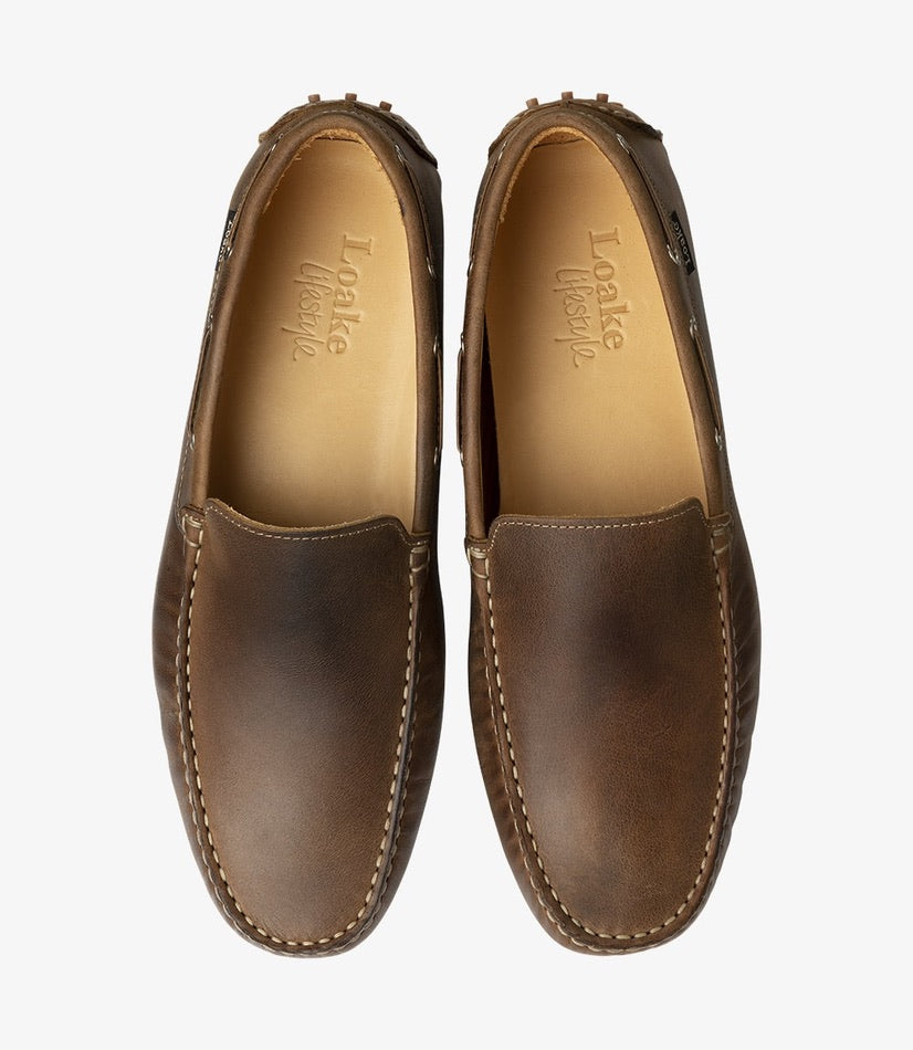 Loake Donnington Driving Shoes - Brown Nubuck