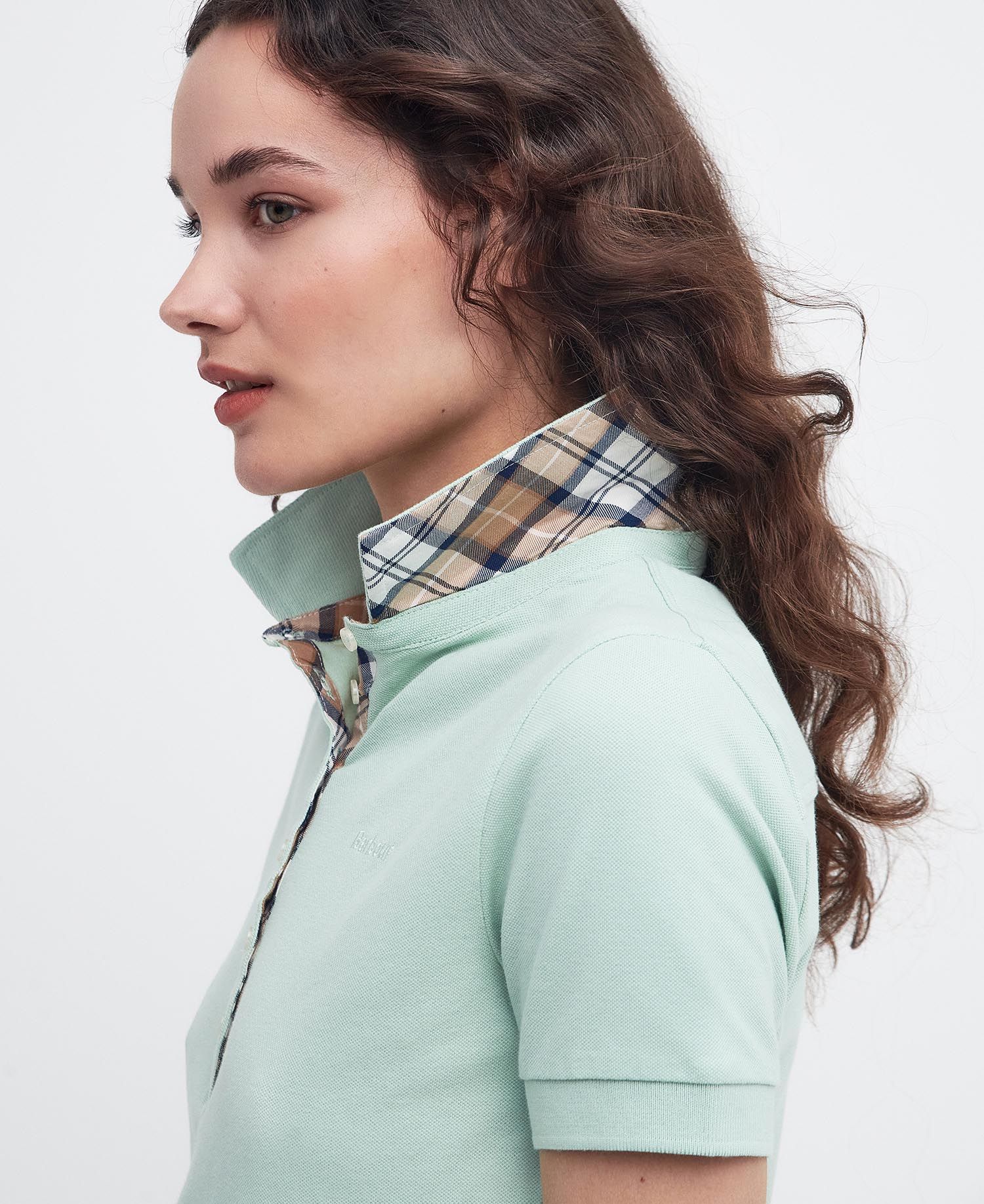 Barbour Portsdown Polo Top - Bayleaf/Primrose Tartan