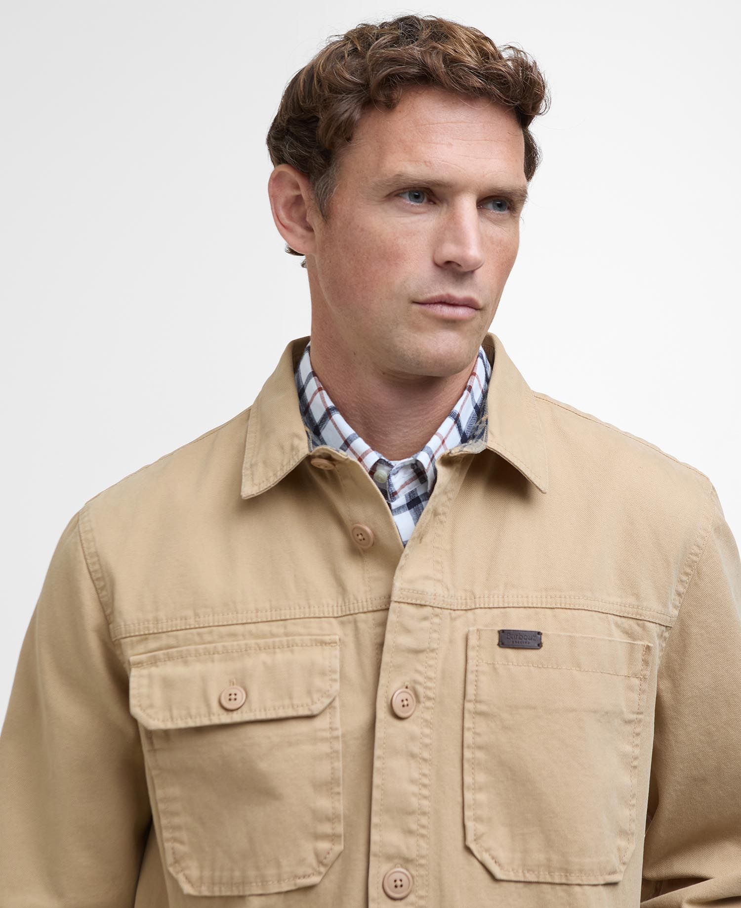 Barbour Lingfield Overshirt - Dark Stone