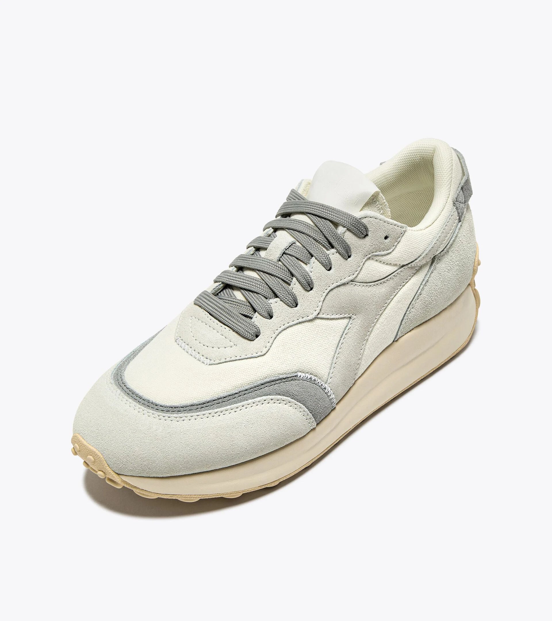 Diadora Race Suede Trainers - Star White/Limestone