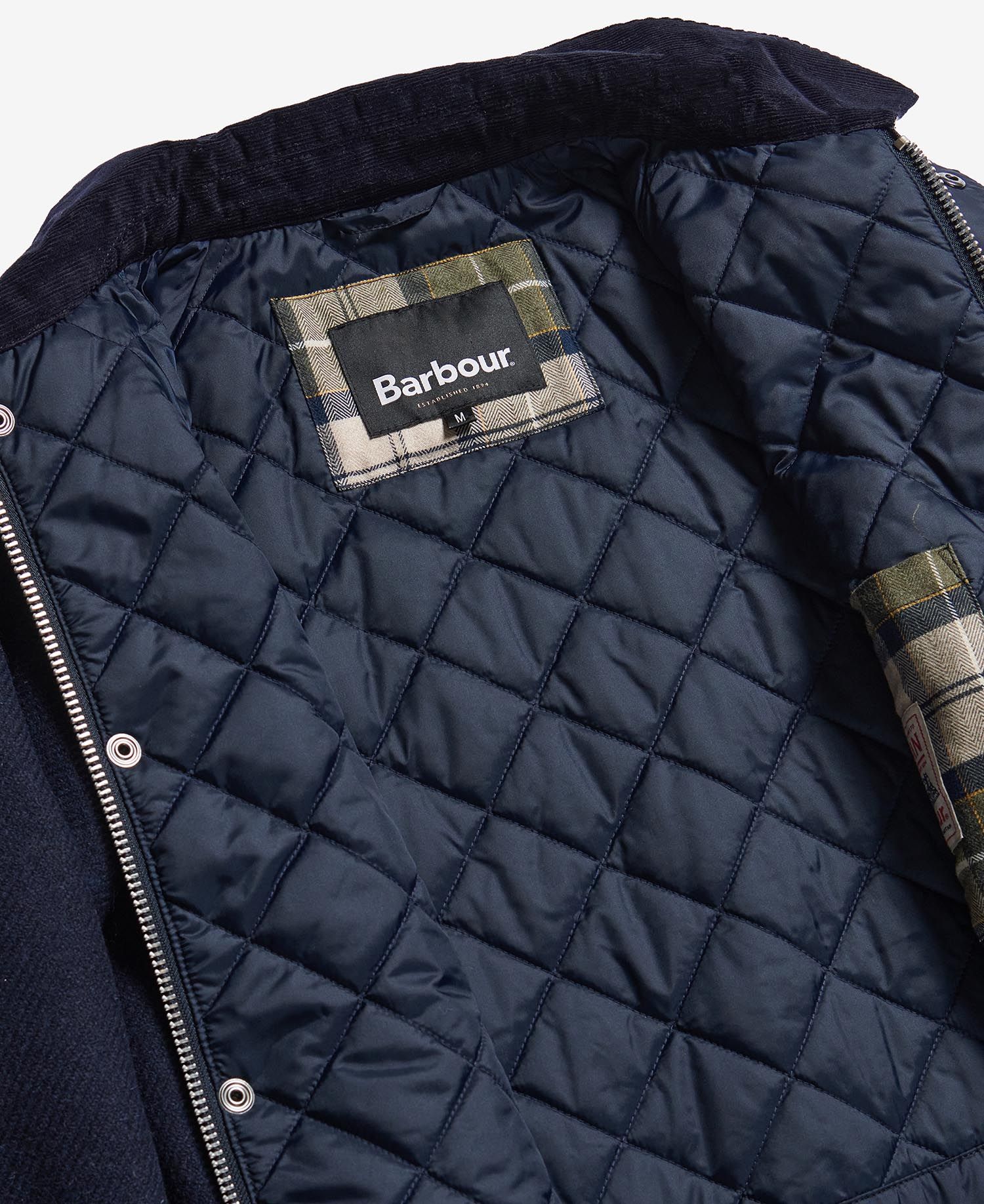 Barbour Bedale Wool Jacket - Navy