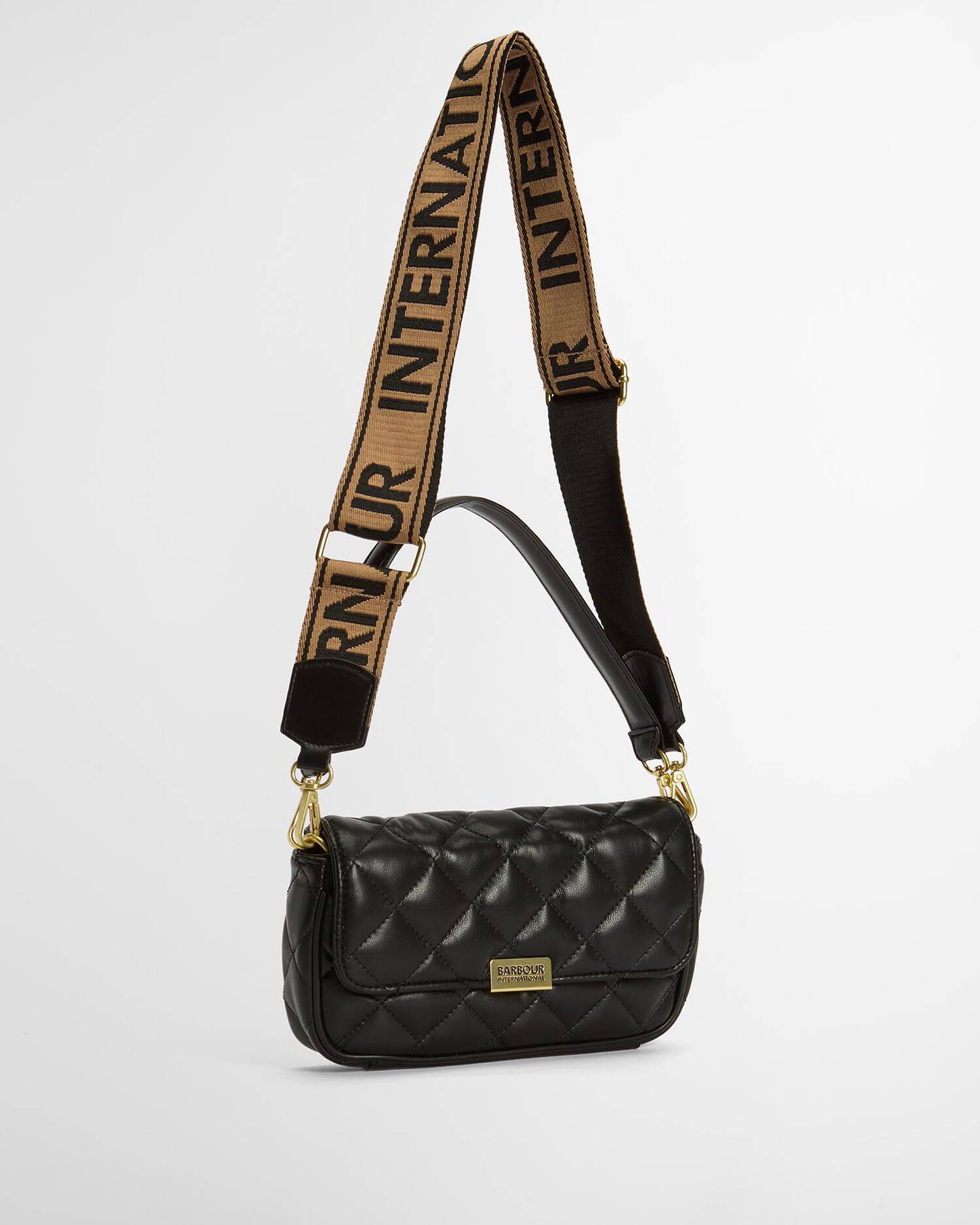 Barbour International Soft Quilt Mini Soho Crossbody Bag - Black