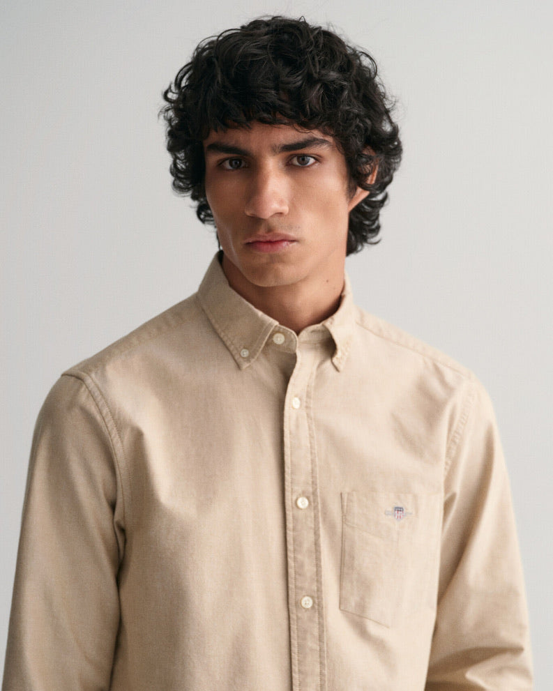 Gant Regular Fit Oxford Shirt - Woody Brown