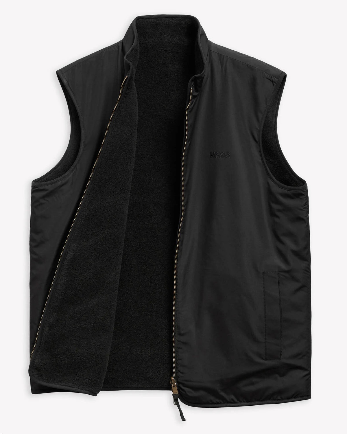 Barbour International Reversable Fleece Gilet - Black
