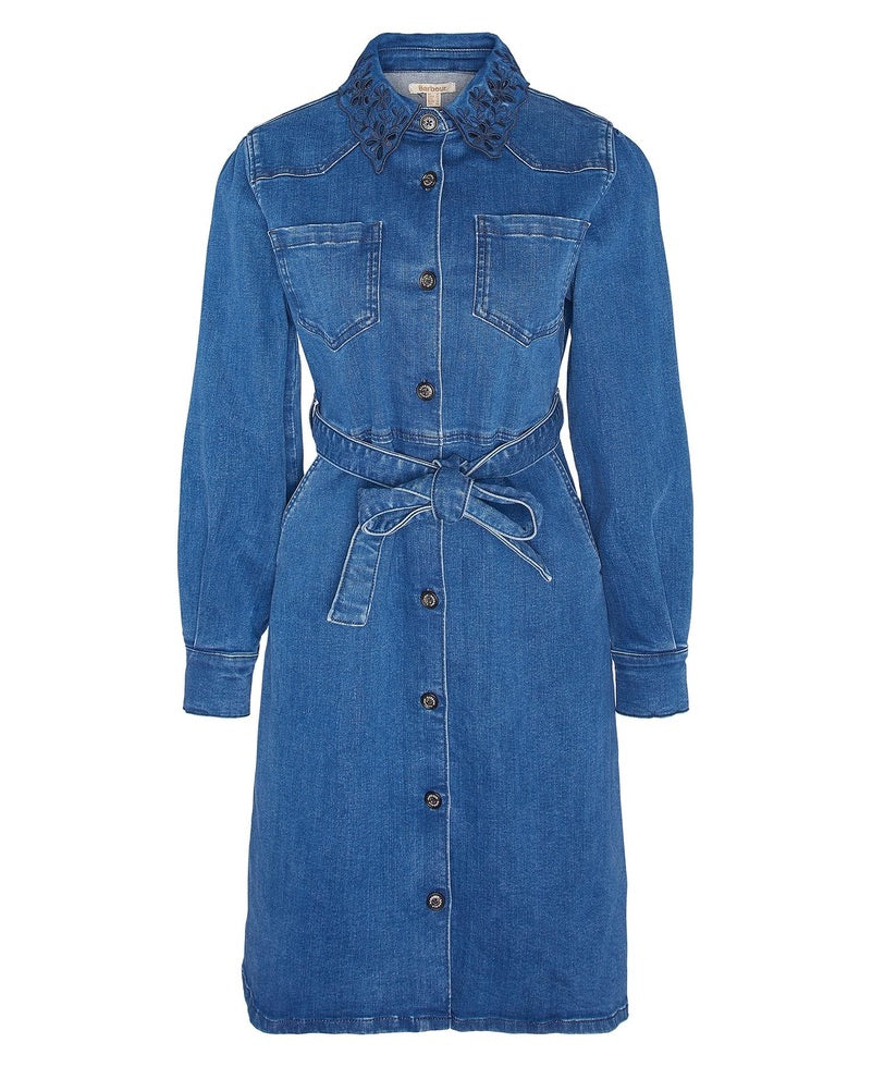 Barbour Longfield Dress - Authentic Wash Denim