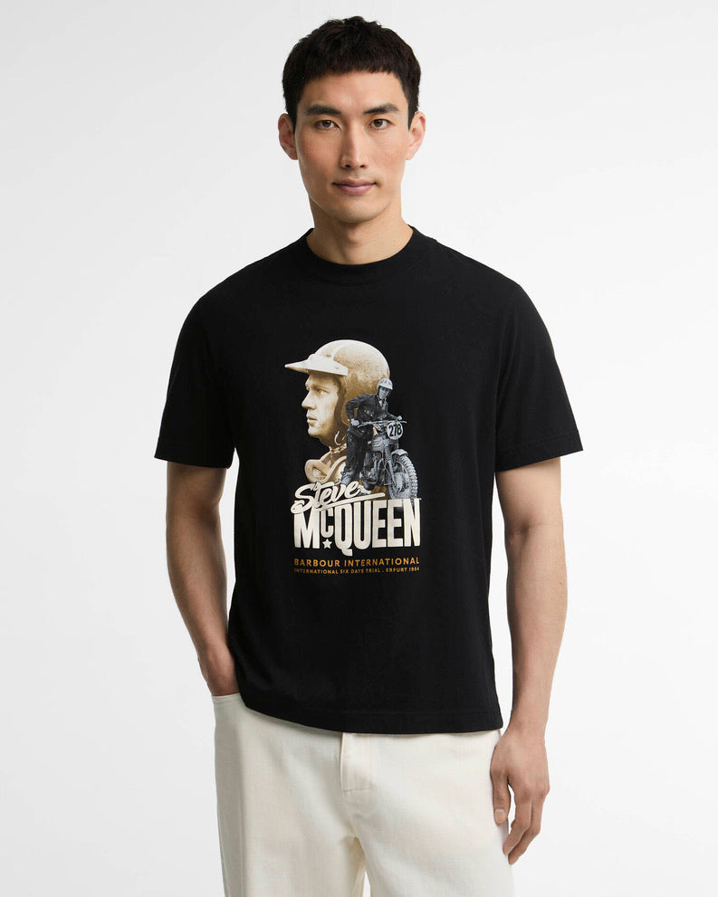Barbour International SMQ Rainey Graphic T-Shirt - Black