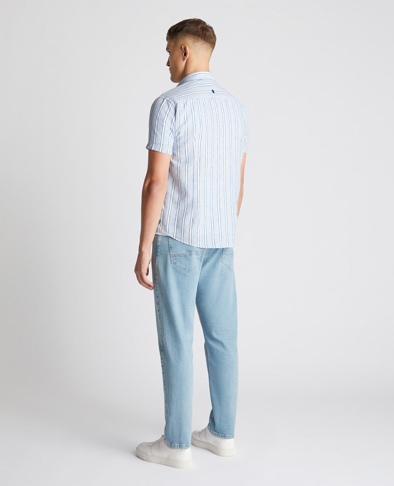 Remus Uomo Ashton Short Sleeved Shirt - Light Blue