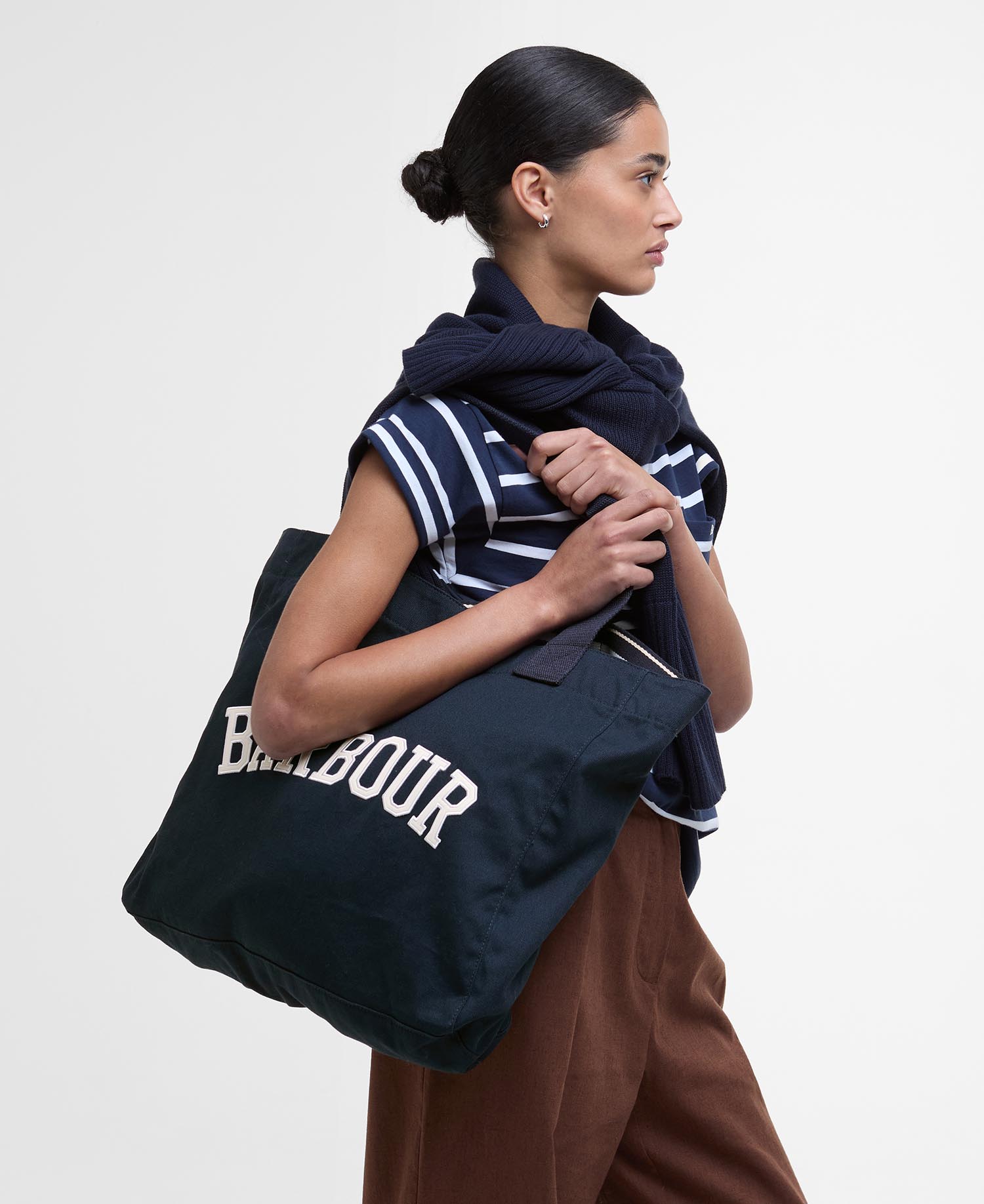 Barbour Logo Beach Tote Bag - Navy