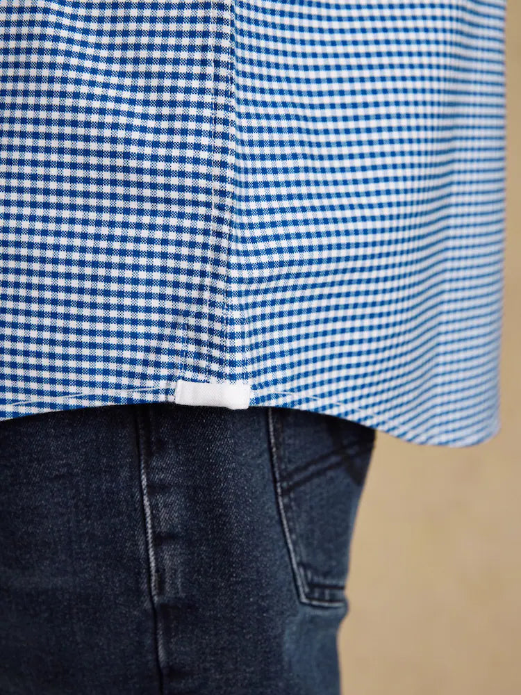 Joules Oxford Long Sleeved Blue Check Shirt