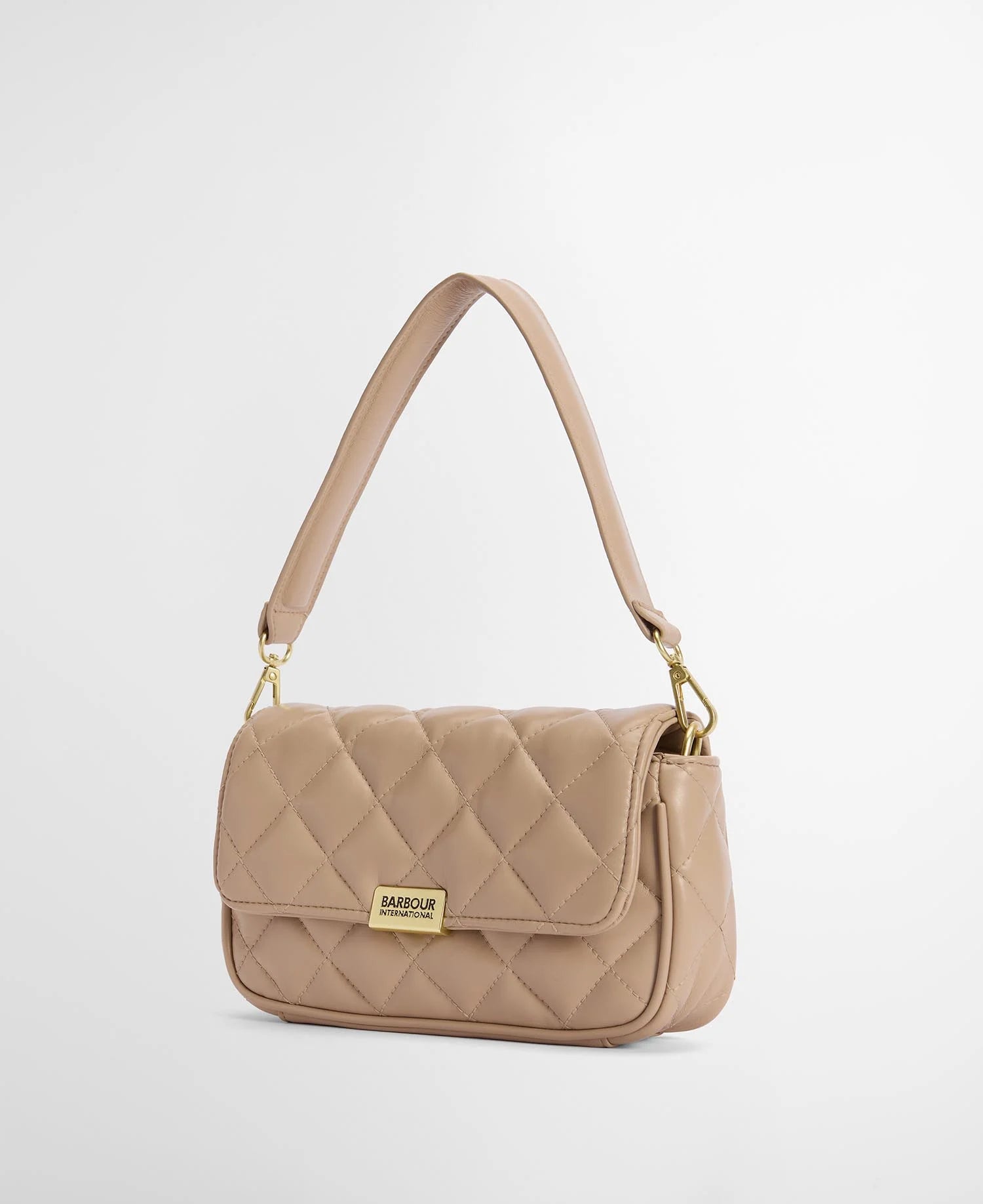 Barbour International Soft Quilt Mini Soho Crossbody Bag - Camel