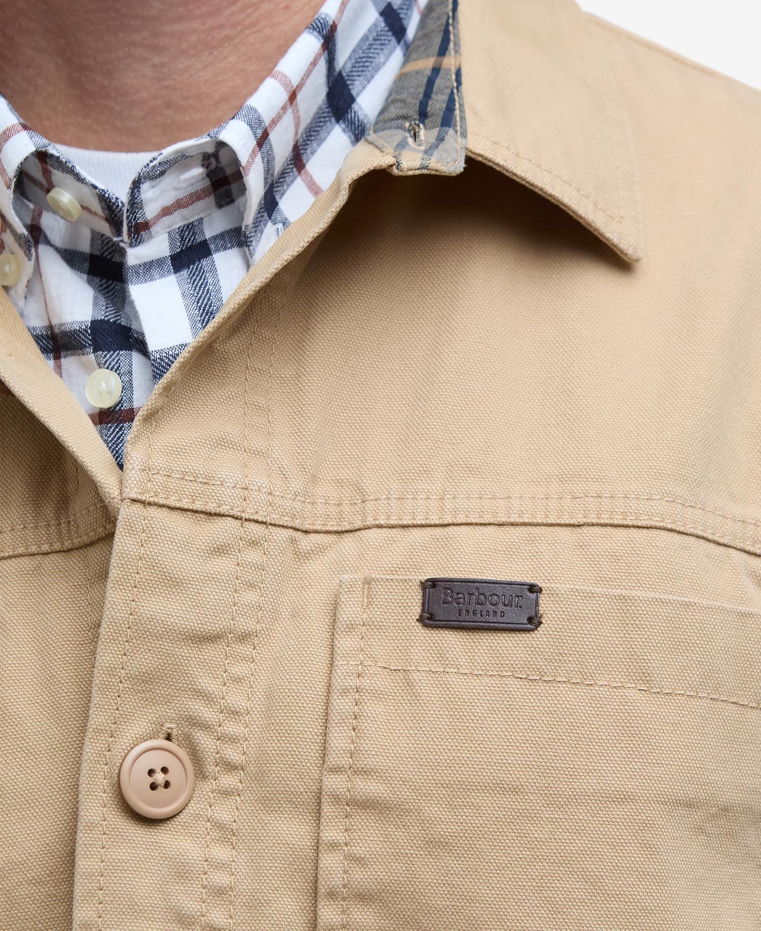Barbour Lingfield Overshirt - Dark Stone