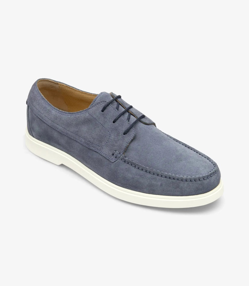 Loake Sardinia Shoes - Light Blue Suede