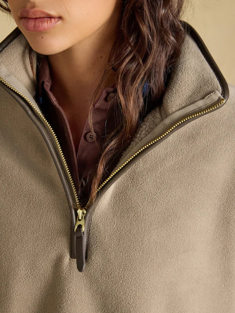 Joules Heritage Mink Brown Polar Fleece Short Cape