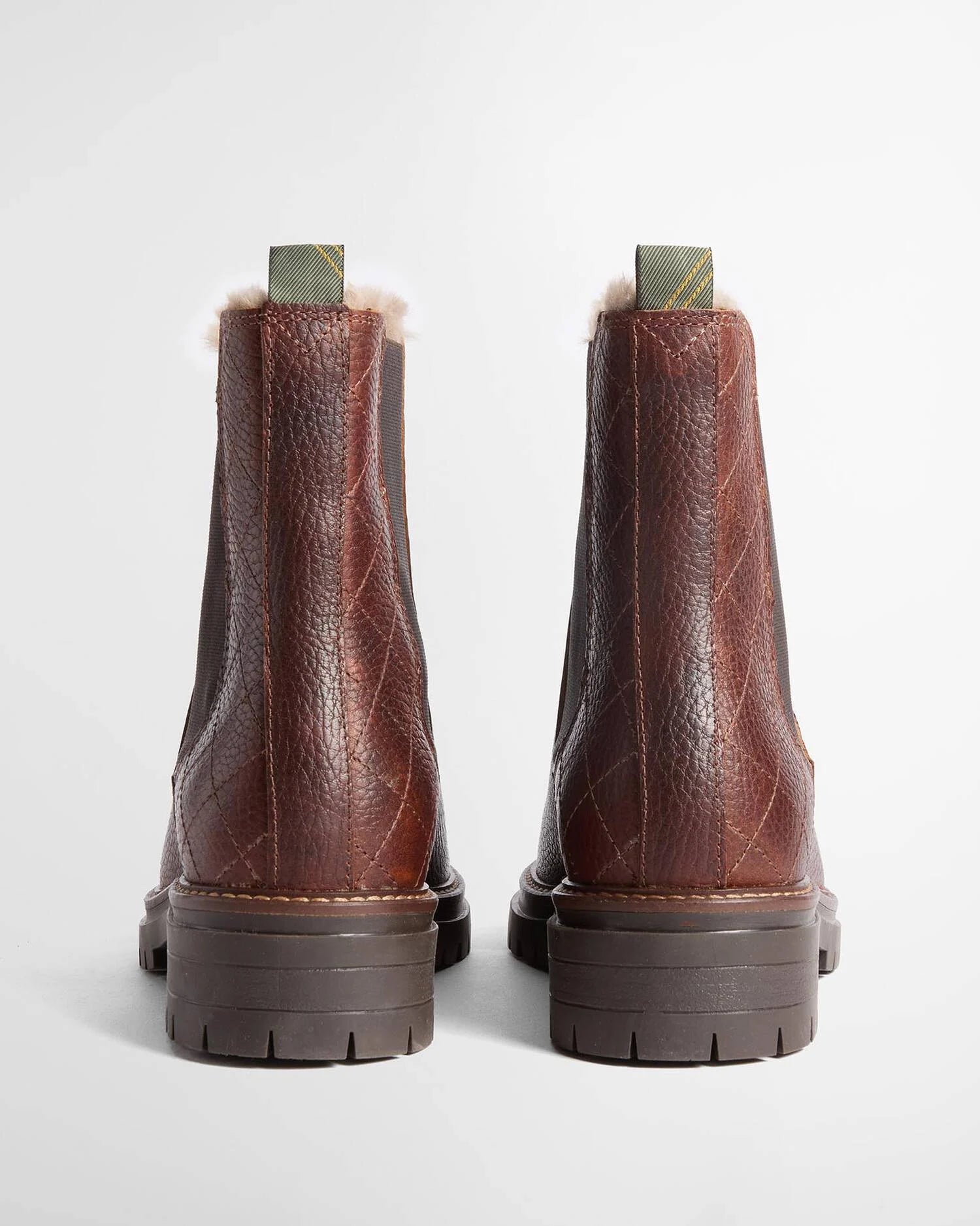 Barbour Evie Faux-Fur Trimmed Chelsea Boots - Brown