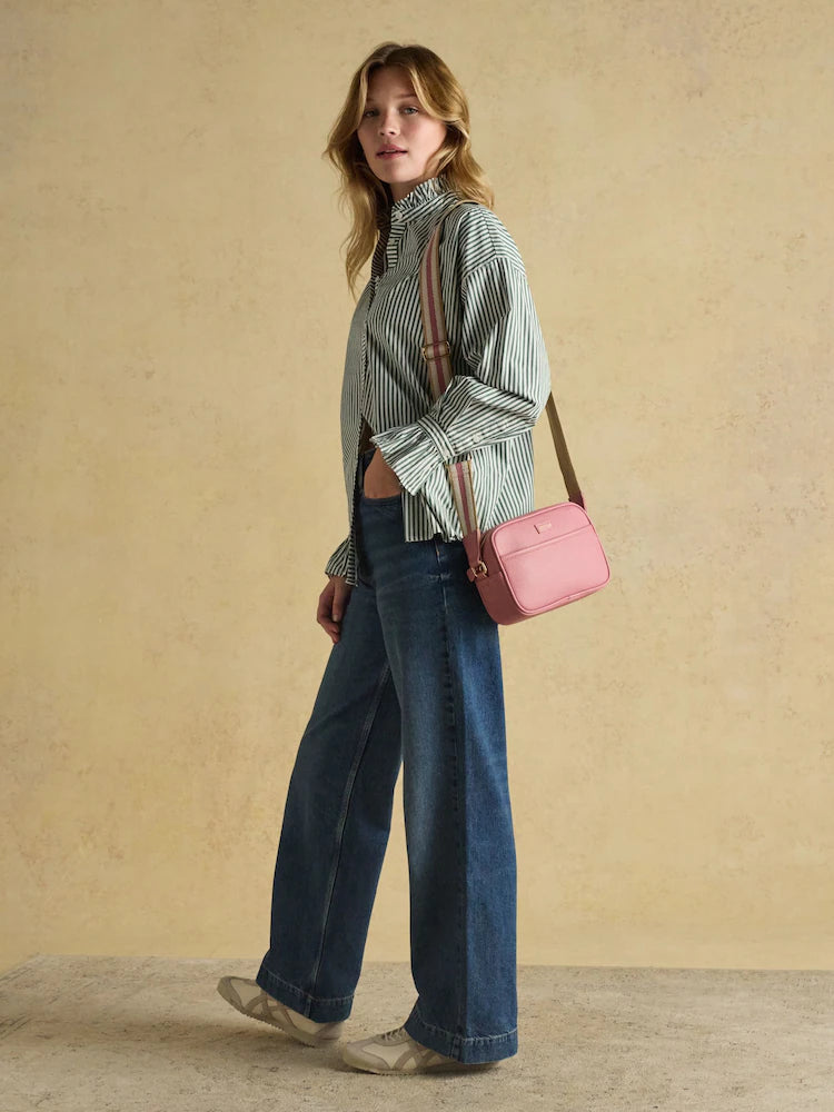 Joules Trent Pink Cross Body Bag with Adjustable Thick Strap - Pale Pink