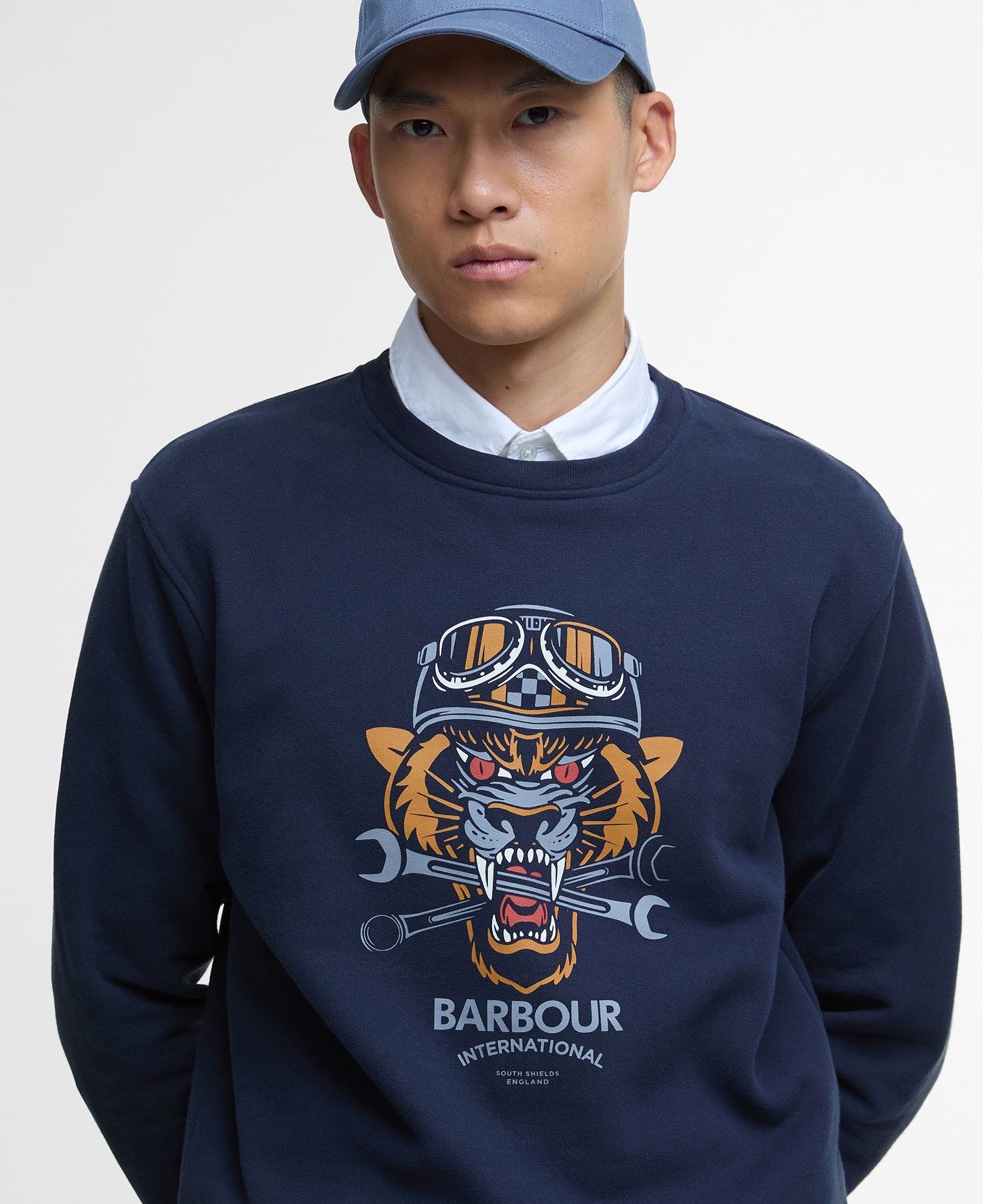 Barbour International Carlisle Sweatshirt - Sapphire Navy