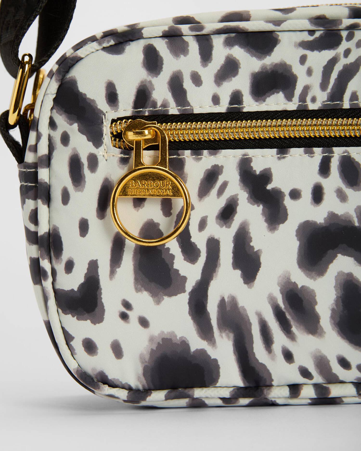 Barbour International Boulevard Micro Crossbody Bag - Bio Ink Leopard Print