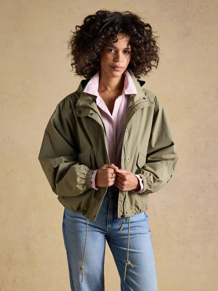 Joules Hove Khaki Green Waterproof Windbreaker Jacket