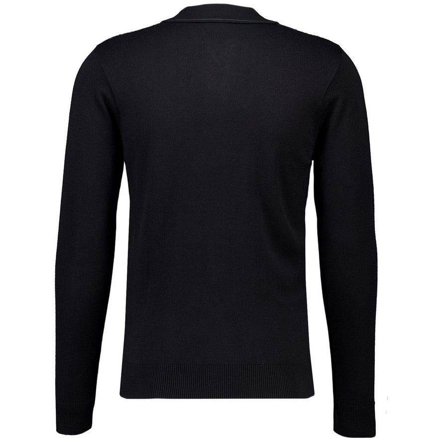 Gabicci Hansen Long Sleeved Knitted Polo - Green