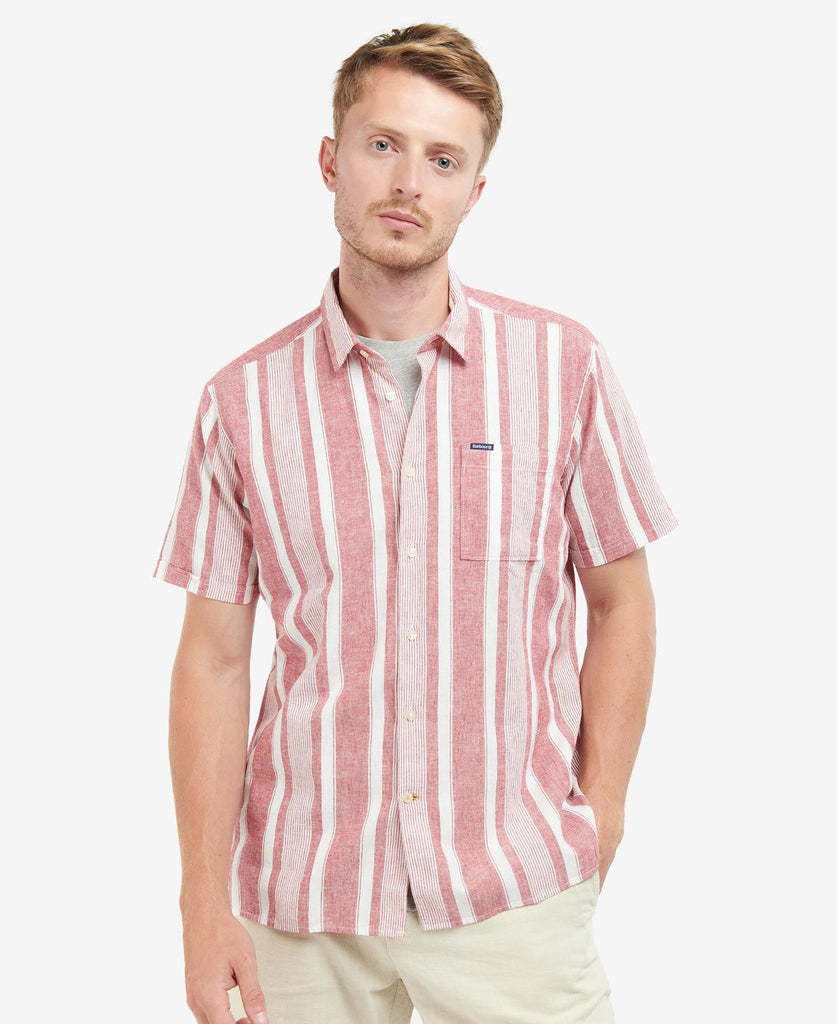 Barbour Thewles Tailored Short Sleeved Shirt - Red