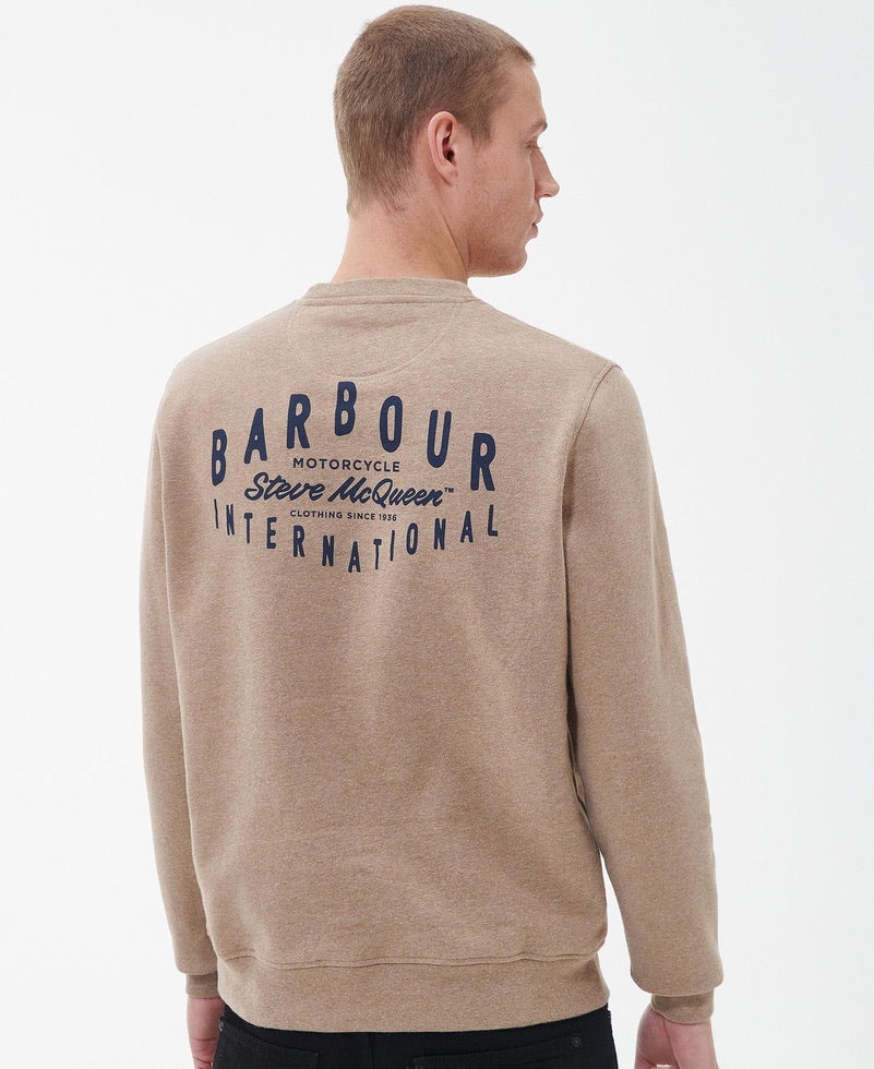 Barbour International SMQ Watch Crew Sweater - Stone Marl
