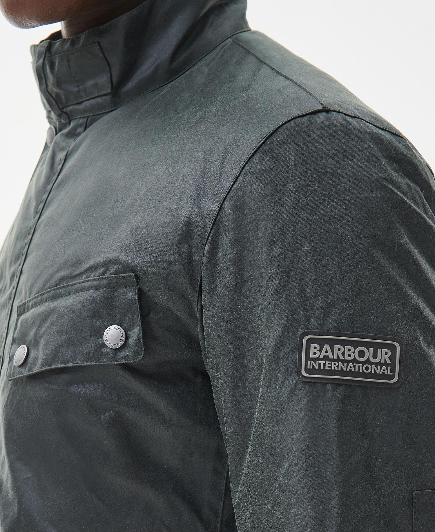 Barbour International Duke Wax Jacket - Sage