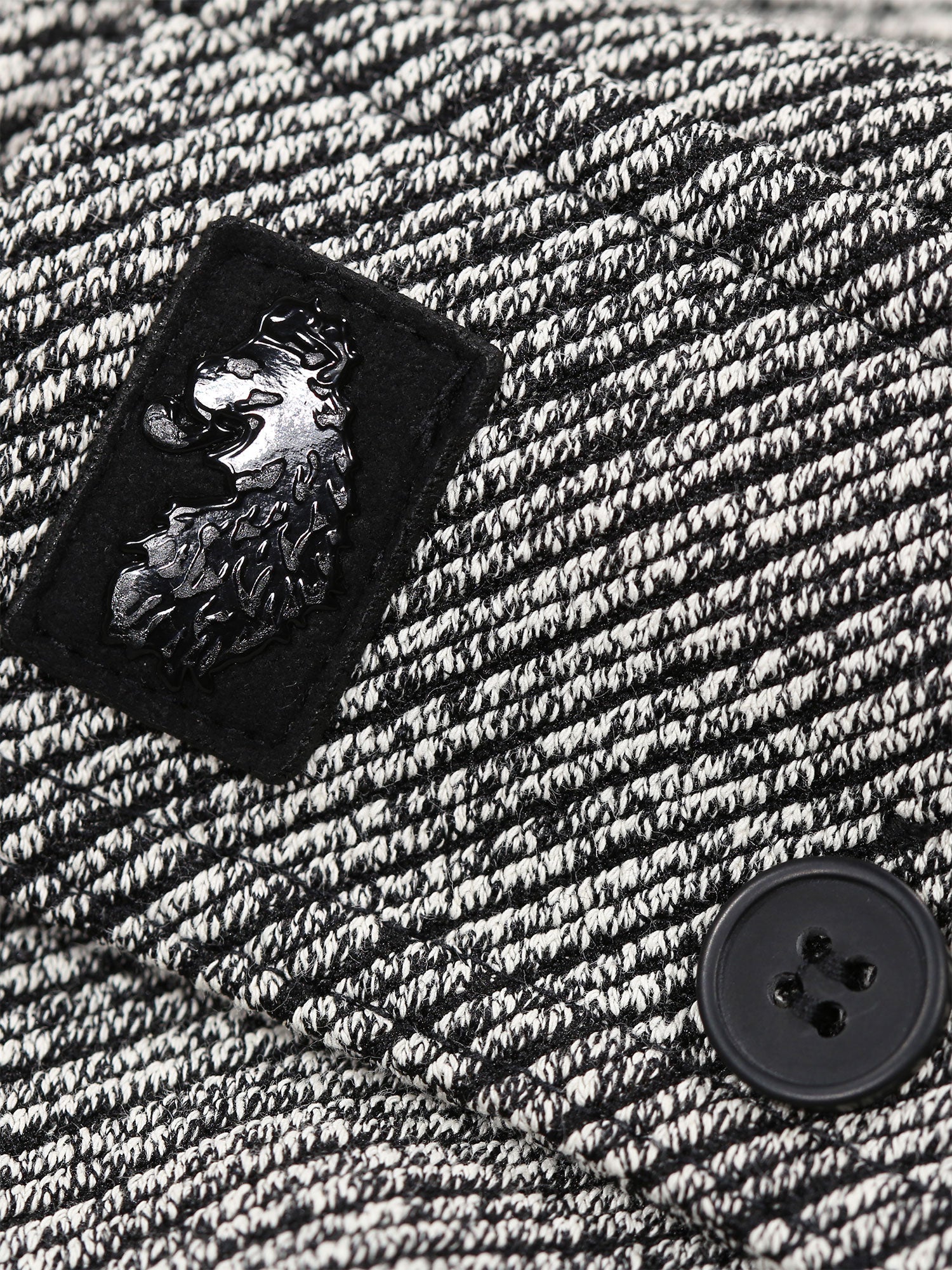 Luke Haines Long Sleeved Overshirt - Black/ White
