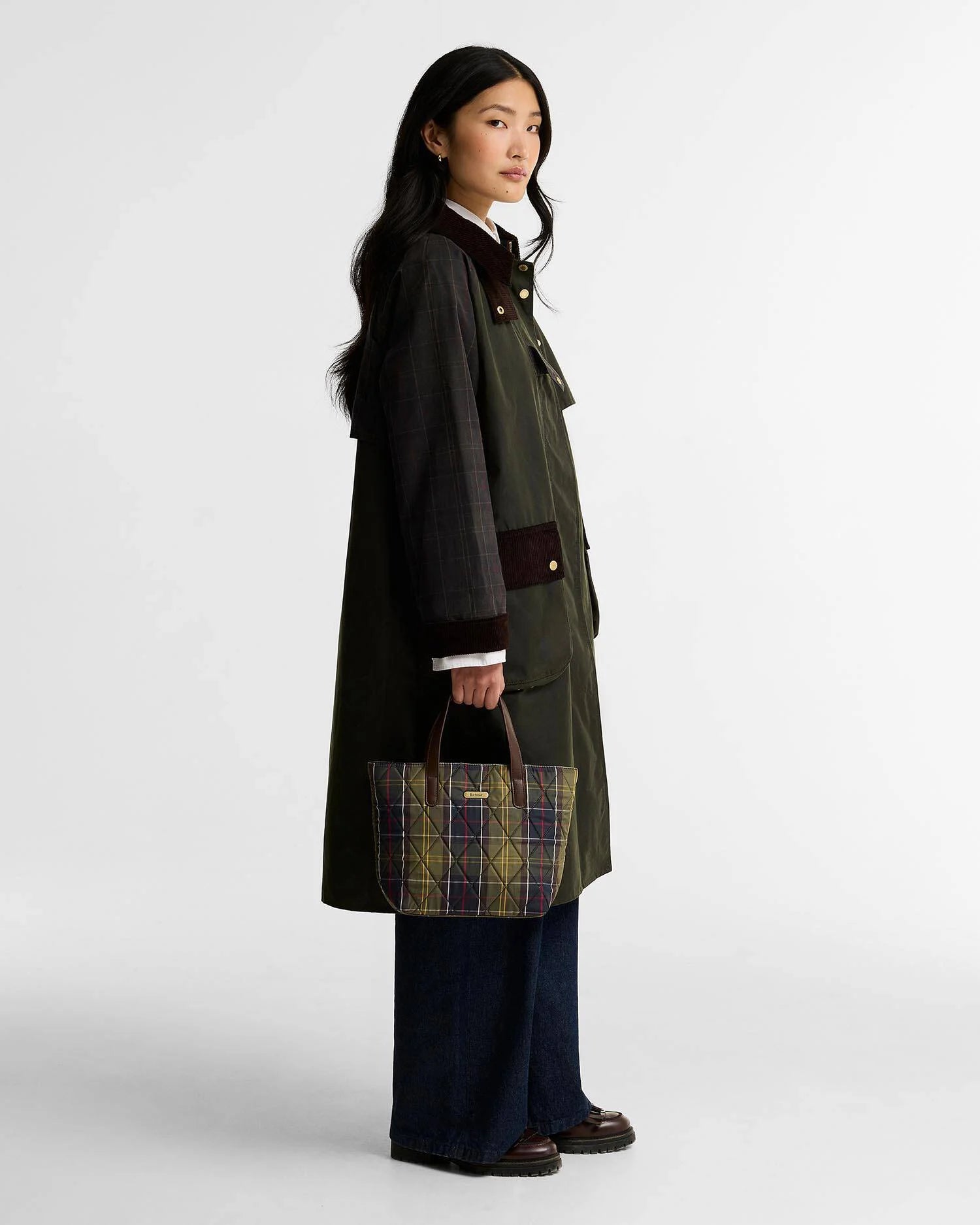 Barbour Mini Quilted Tote Bag - Classic Tartan