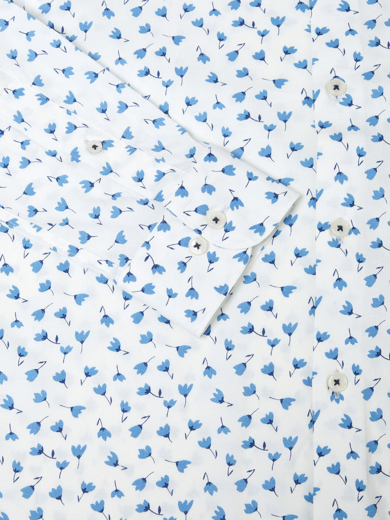 Remus Uomo Frank tapered Shirt - Blue Flowers
