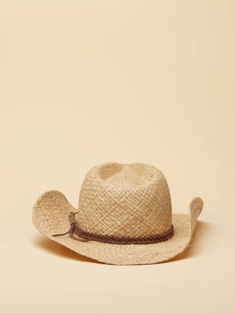 Joules Joanie Western Straw Fedora Hat
