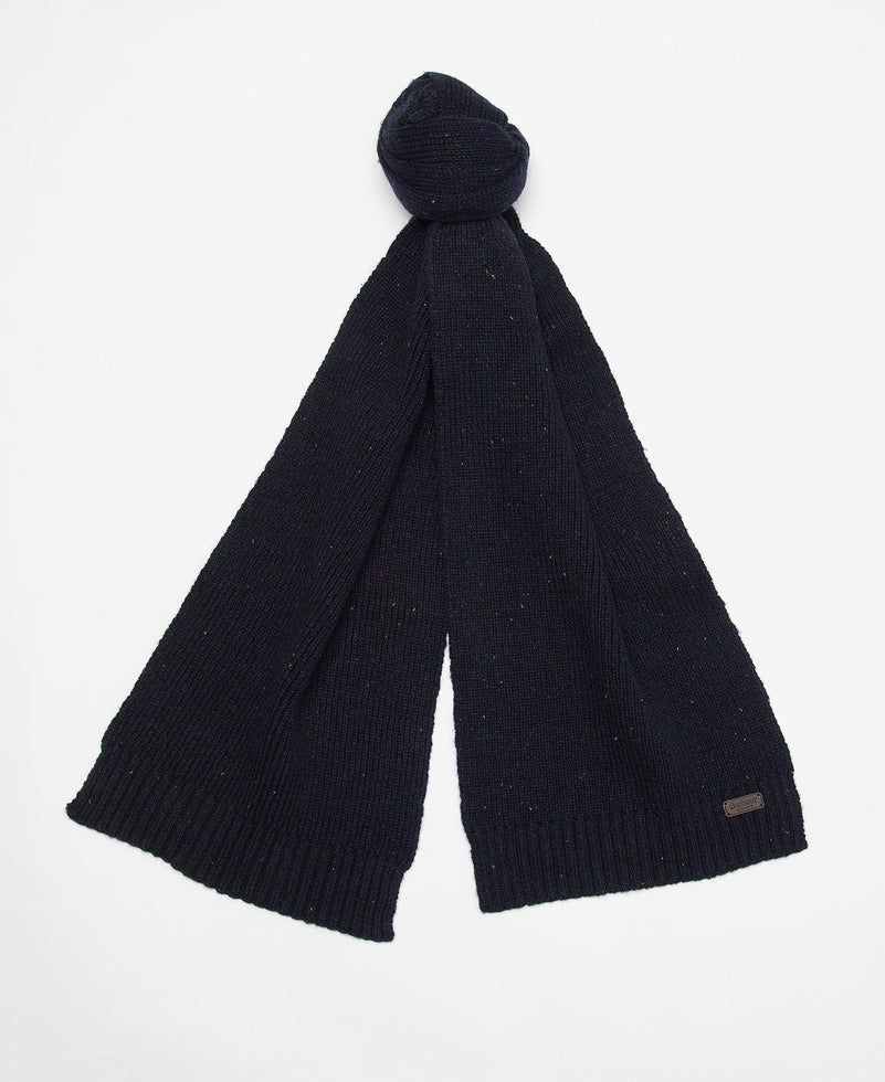 Barbour Carlton Fleck Beanie & Scarf Gift Set - Black