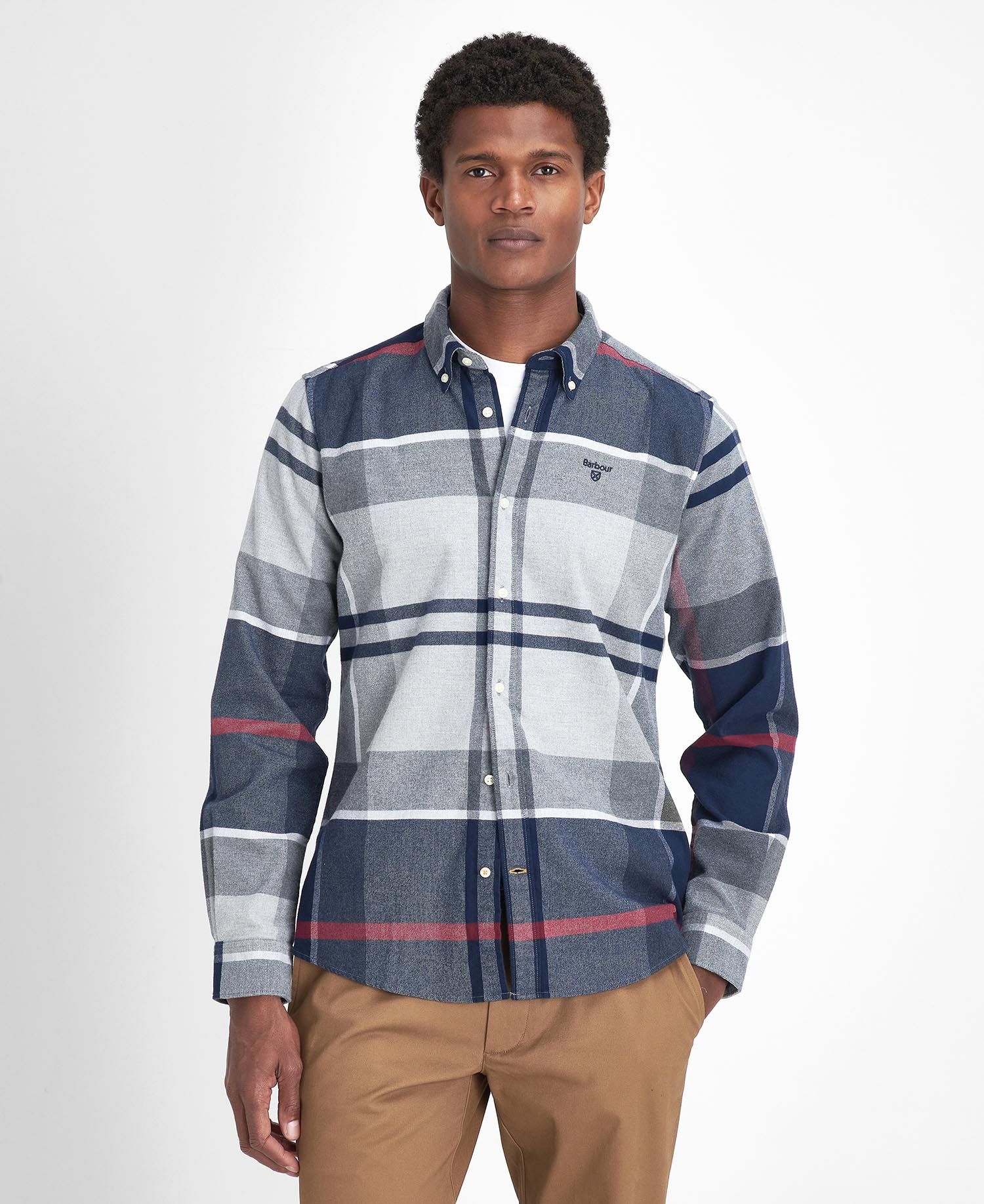 Barbour Iceloch Tailored Tartan Shirt - Blue Granite