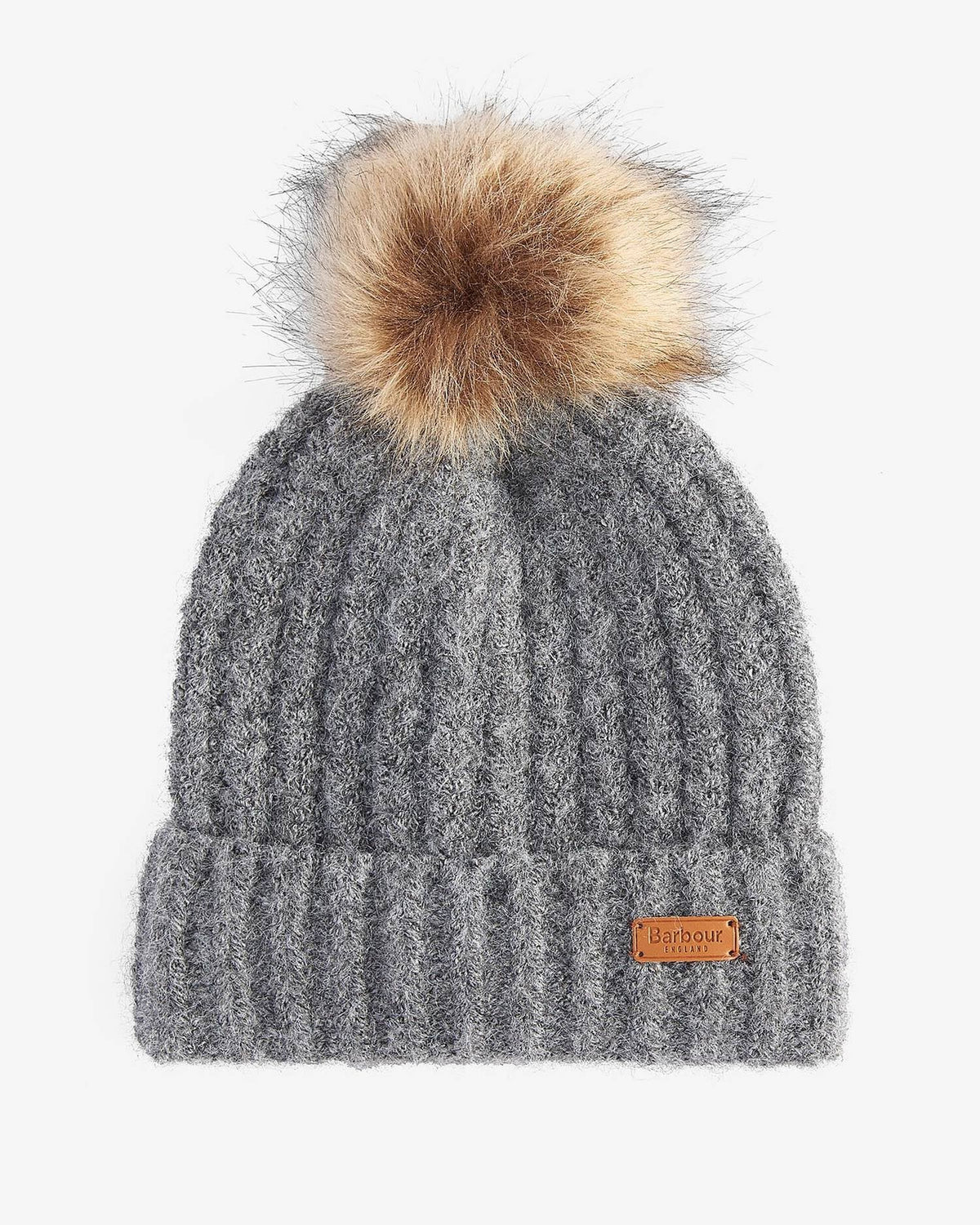 Barbour Saltburn Beanie & Tartan Scarf Set - Grey Rose