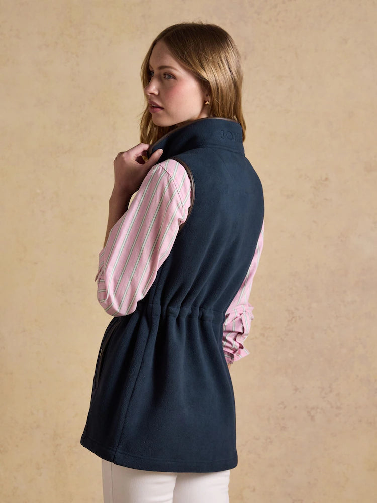 Joules Heritage Navy Blue Longline Polar Fleece Gilet