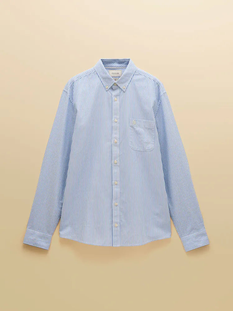 Joules Blue Striped Classic Fit Oxford Shirt