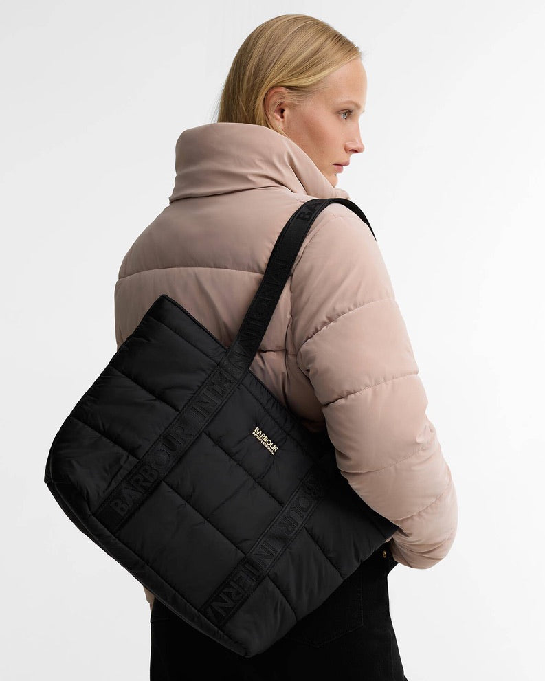 Barbour International Monaco Baffle Quilt Tote Bag - Black