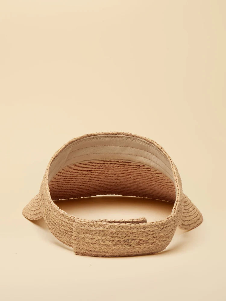 Joules Sunray Neutral Raffia Visor