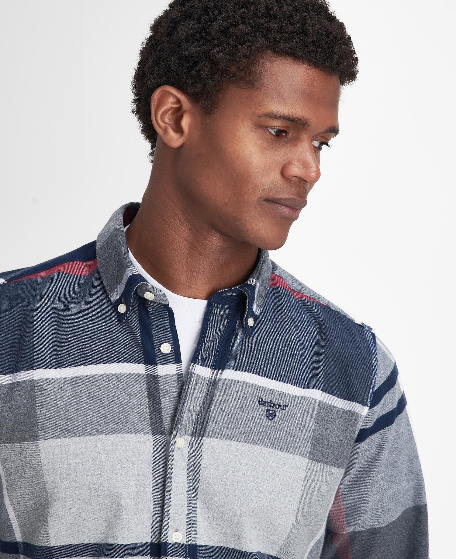 Barbour Iceloch Tailored Tartan Shirt - Blue Granite