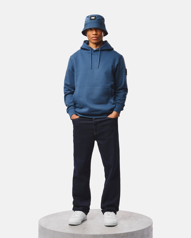 Weekend Offender Oulton Overhead Hoodie - Lagoon Blue