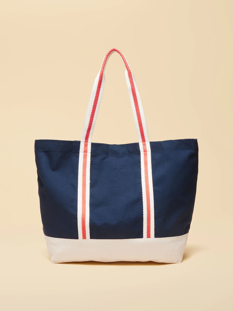 Joules Promenade Navy Canvas Tote Bag